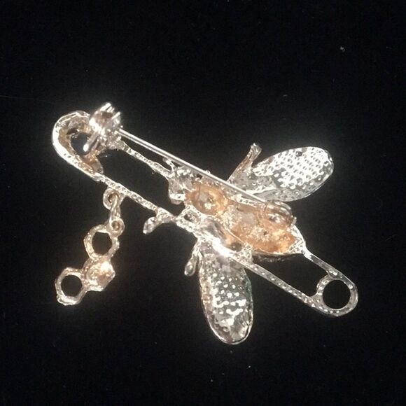 Bumblebee Rhinestone  Brooch - Picture 3 of 3